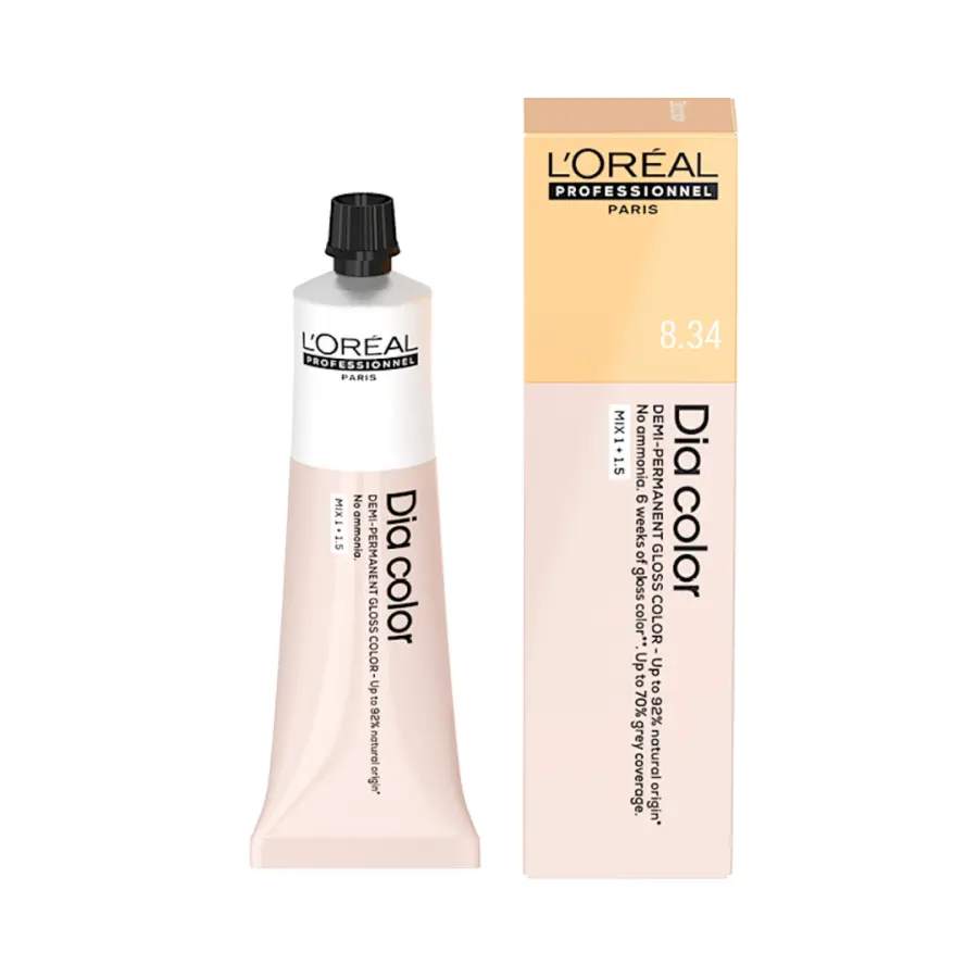 PO L'ORÉAL PROFESSIONNEL DIA COLOR 8.34 60 ml POŠKOZENÉ